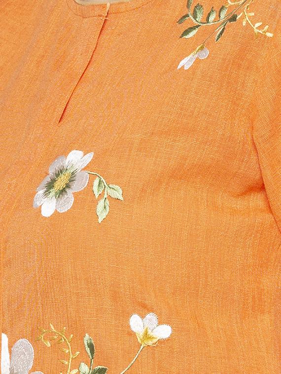 embroidered straight kurta - 16010967 - Standard Image - 3