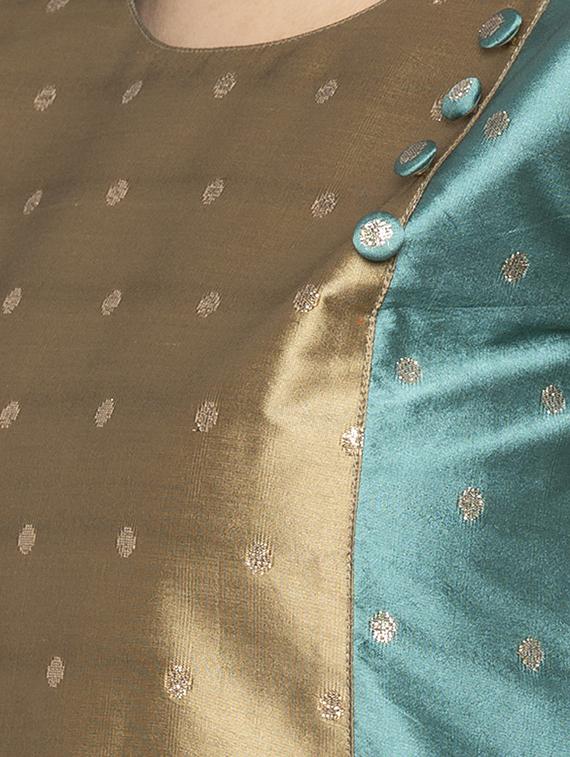 color block straight kurta - 16010969 - Standard Image - 3