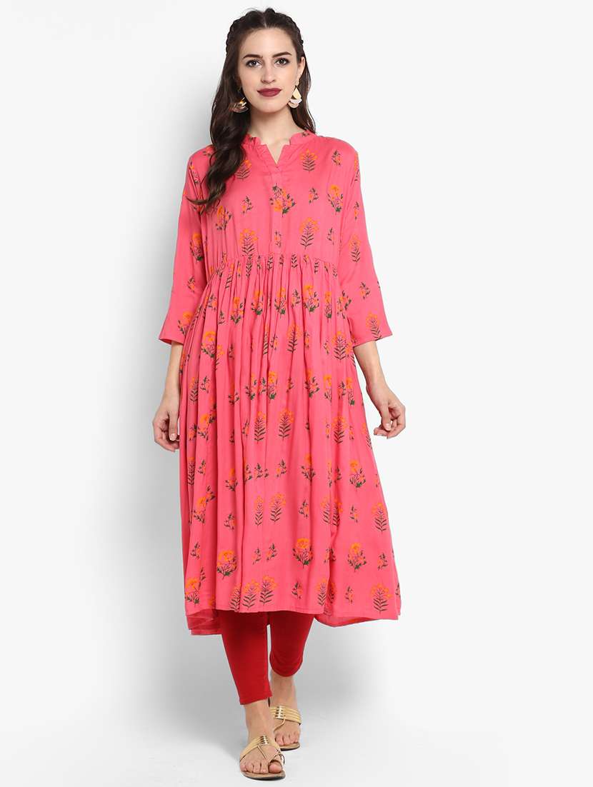 printed flared kurta
