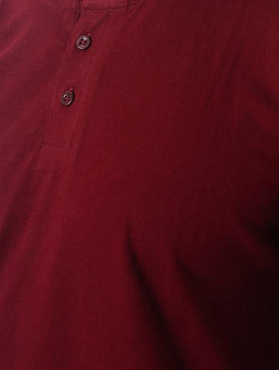 maroon solid t-shirt - 16013713 -  Standard Image - 3