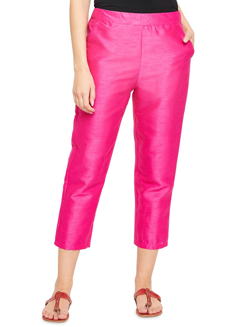 elasticated waist cropped pant - 16013822 -  Zoom Image - 0