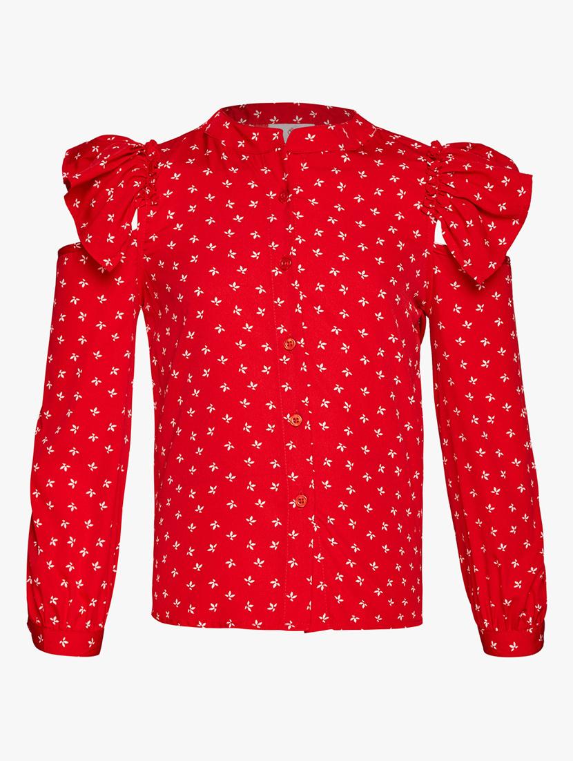 red polyester top - 16016040 - Zoom Image - 0