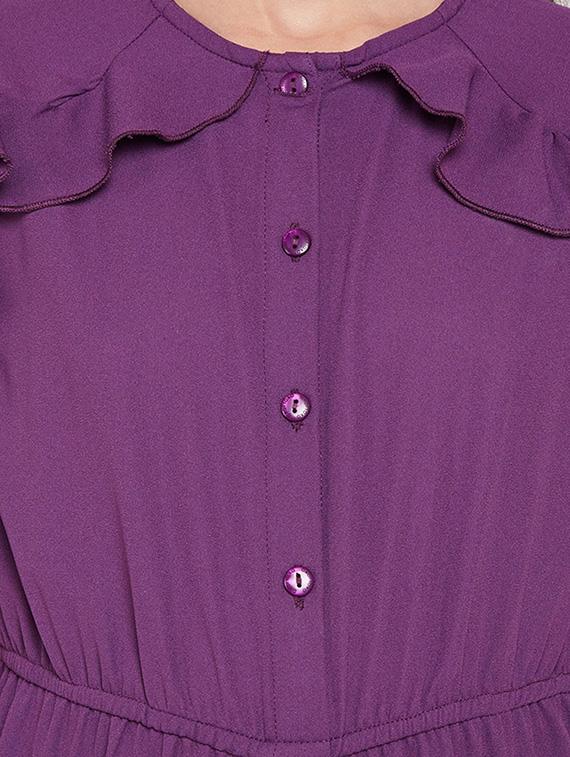 purple polyester jump suit - 16016301 - Standard Image - 3
