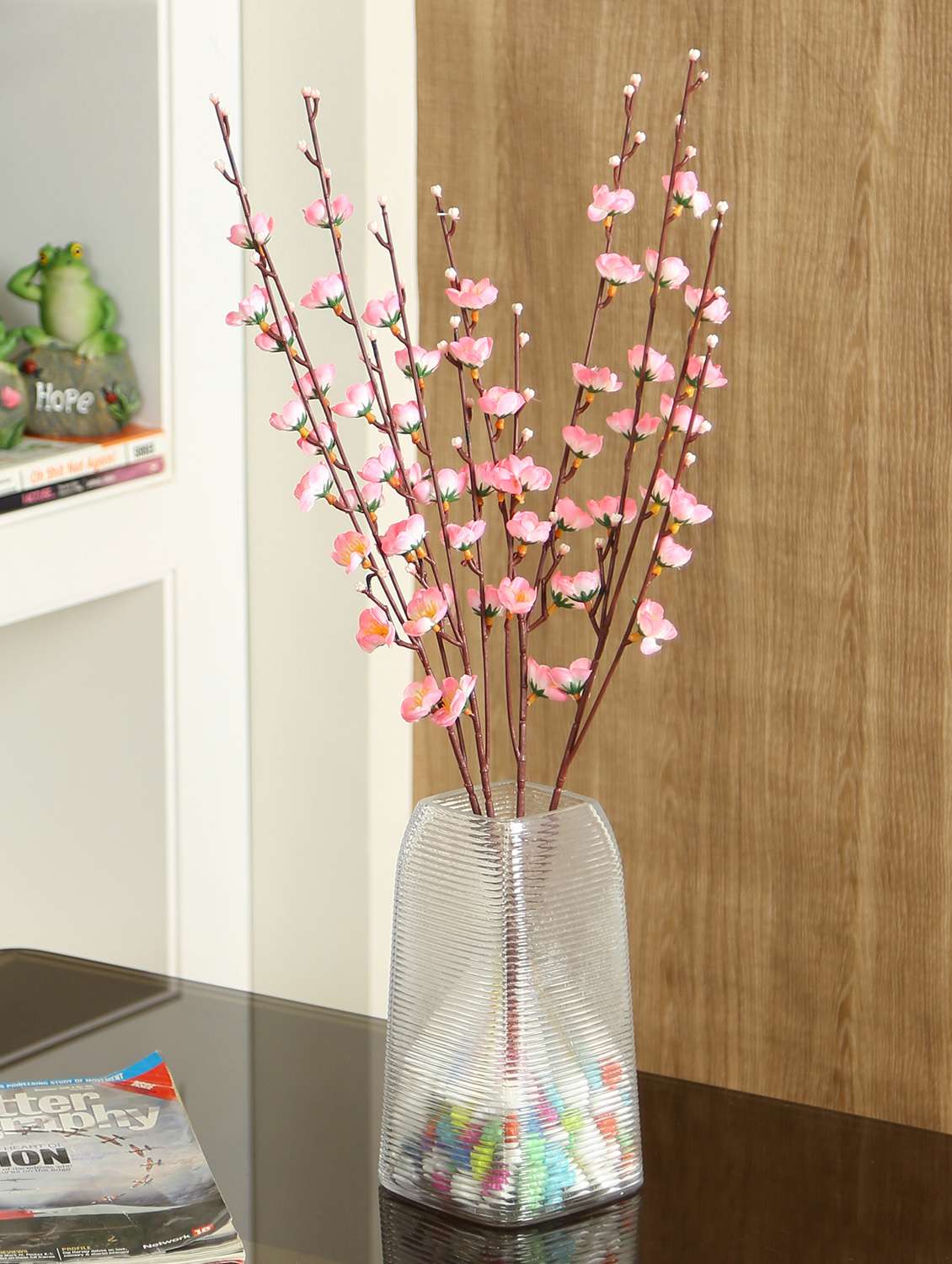 aapno rajasthan plastic pink artificial flowers