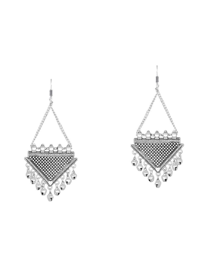silver metal chandellier earring - 16016835 -  Zoom Image - 0