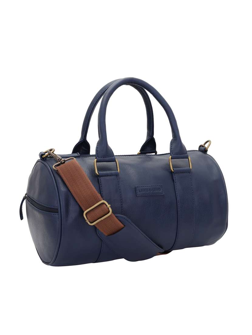 blue leatherette (pu) dufflebag - 16017937 -  Standard Image - 3
