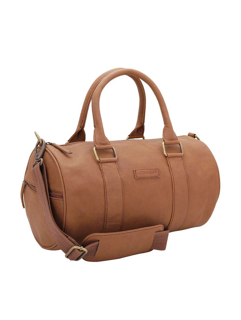 brown leatherette (pu) dufflebag - 16017939 -  Standard Image - 3