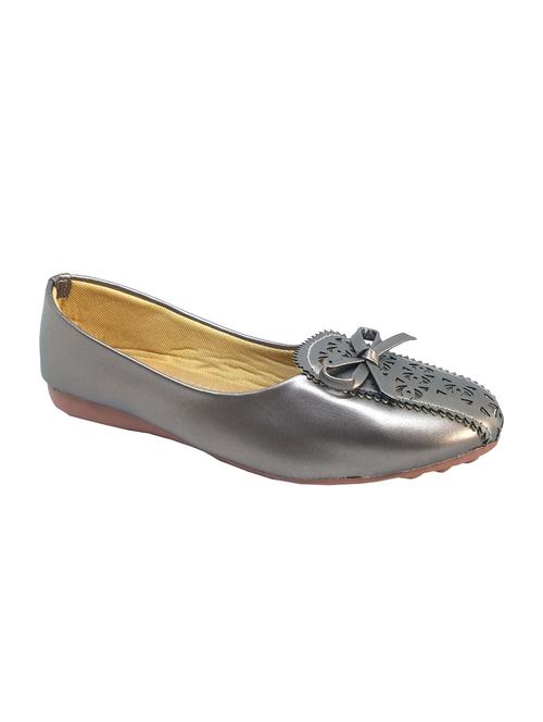 grey slip on ballerinas - 16022882 - Standard Image - 0