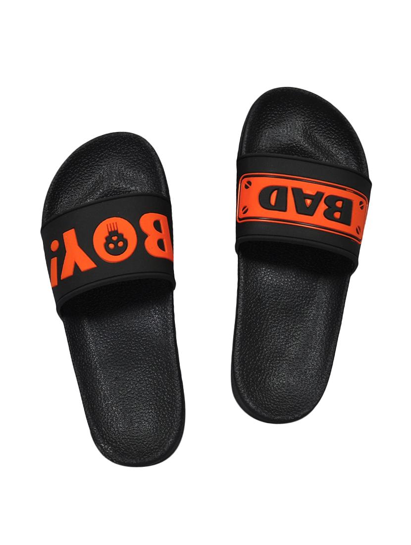 orange rubber slip on flip flops - 16023045 -  Zoom Image - 0