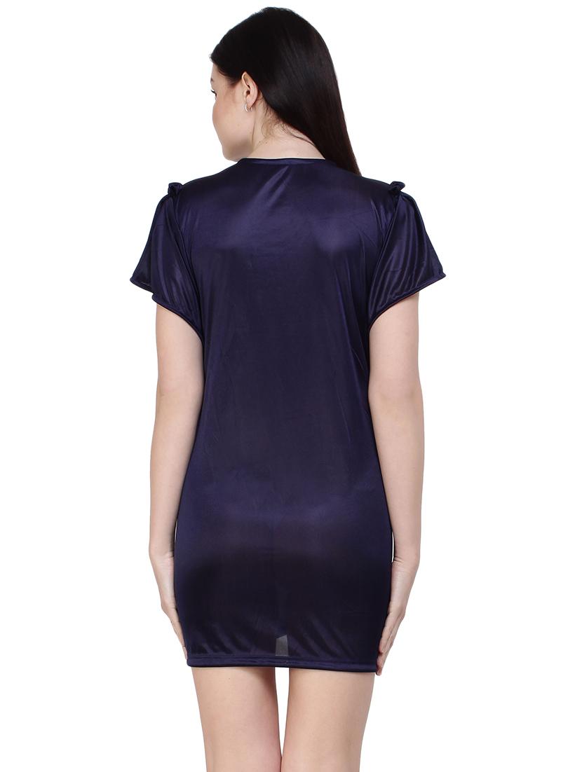 navy blue sleepwear robe and bikini set - 16027105 - Standard Image - 3