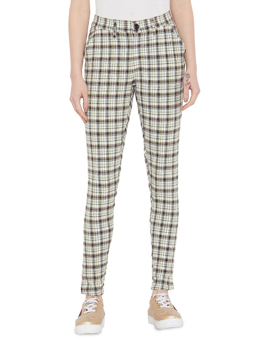 checkered flat front trouser - 16040279 - Zoom Image - 0