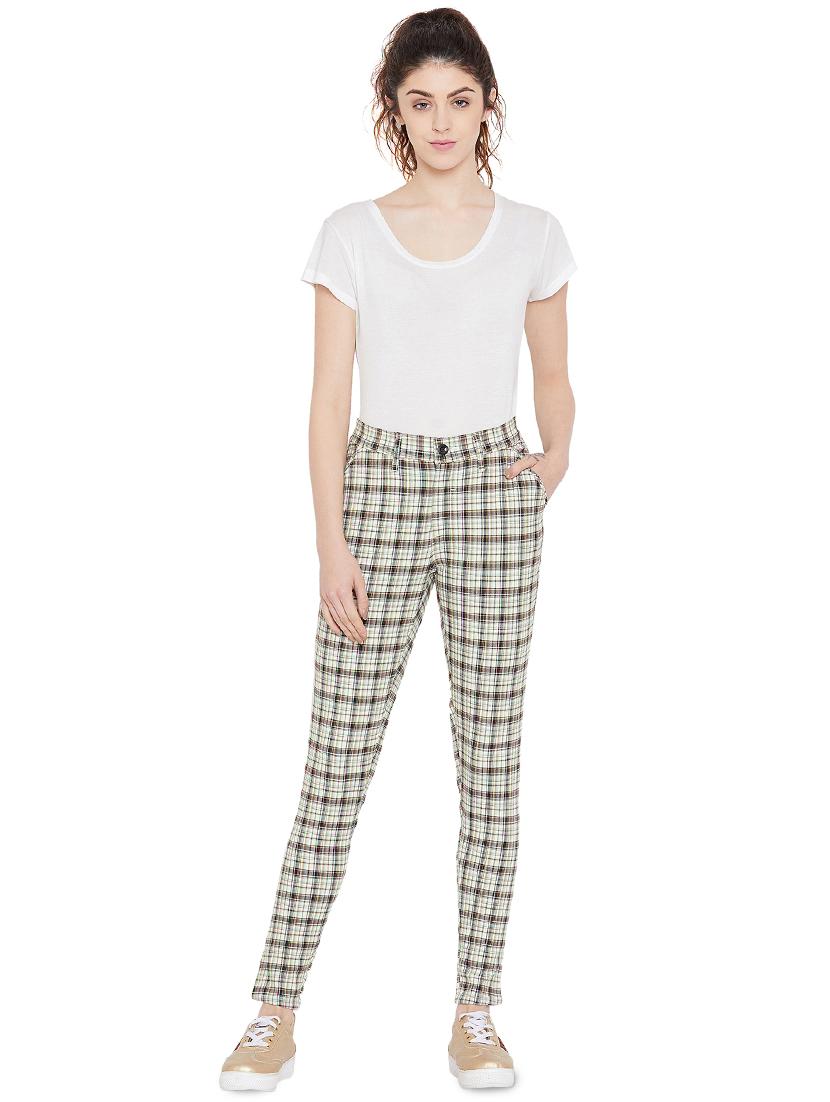checkered flat front trouser - 16040279 - Standard Image - 3