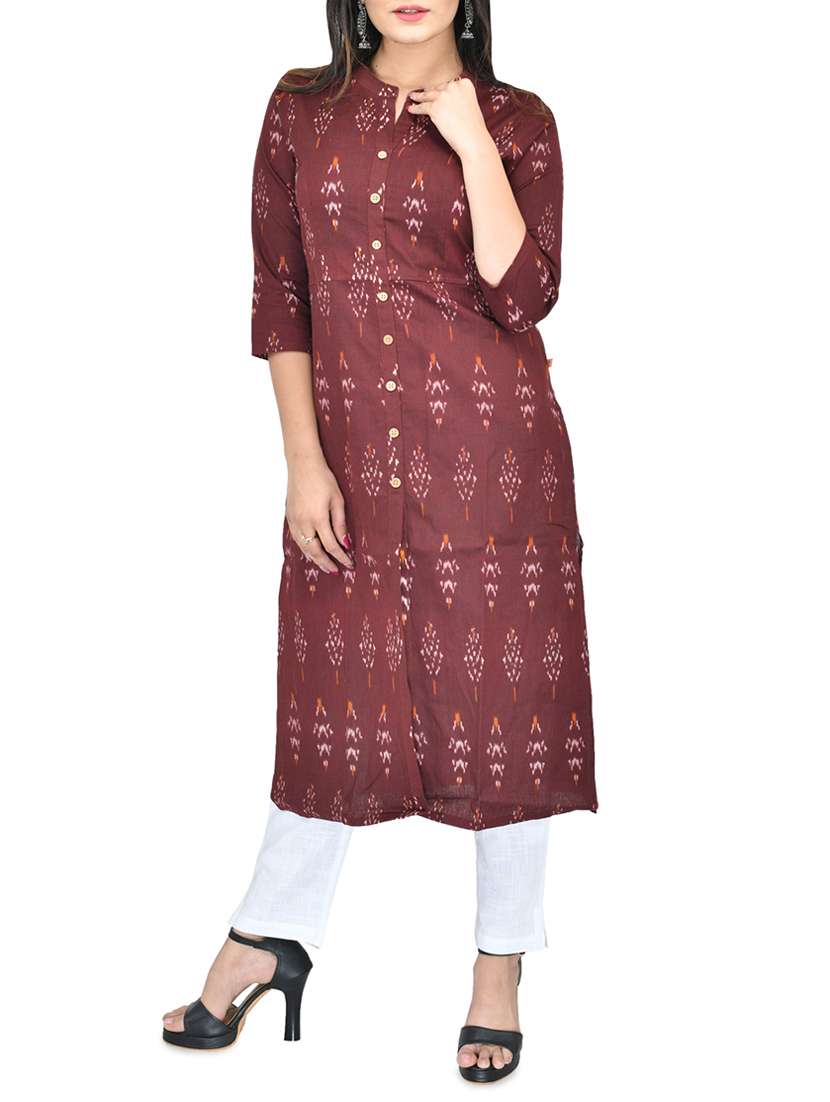 printed straight kurta