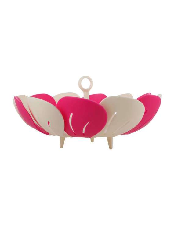 fruit & vegetable basket adjustable tray - pink