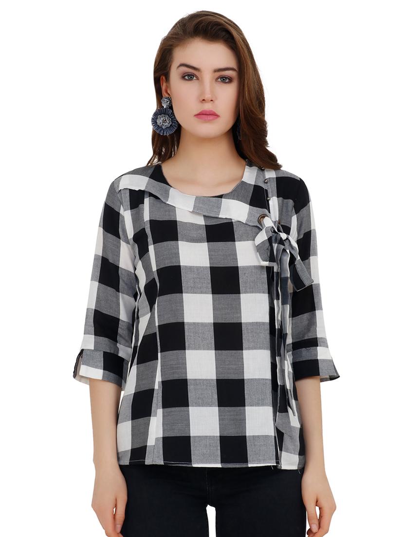 women's straight round neck top