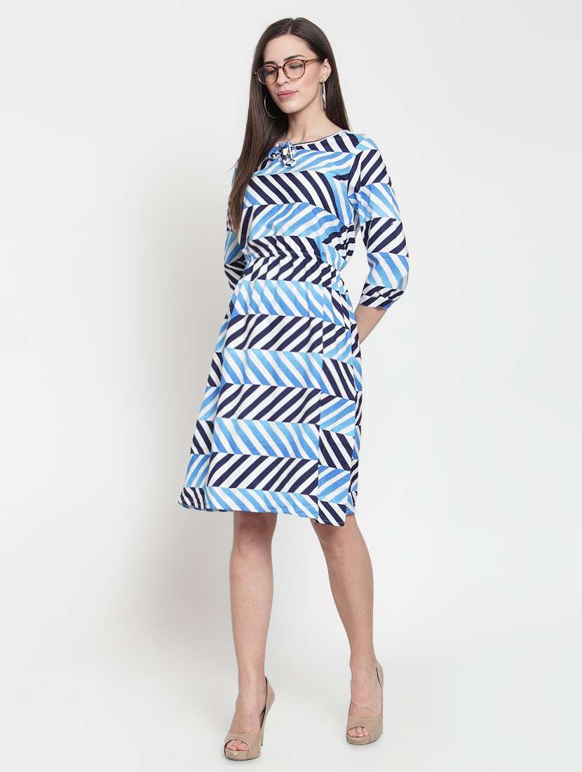women's geometric dress - 16045598 - Standard Image - 3
