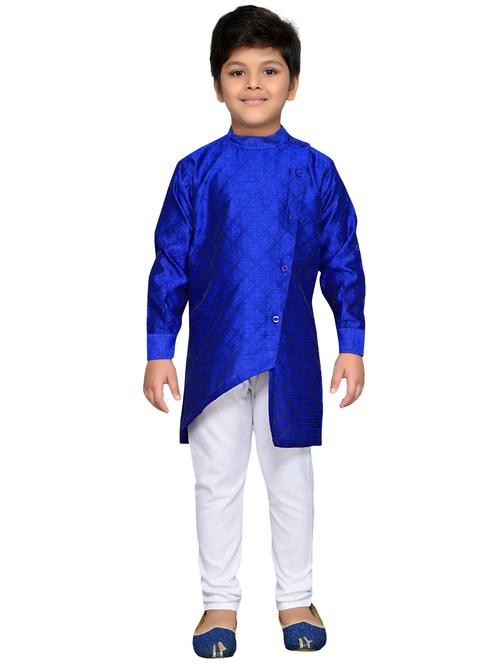 blue cotton kurta sets kurtas & set - 16045826 - Standard Image - 0