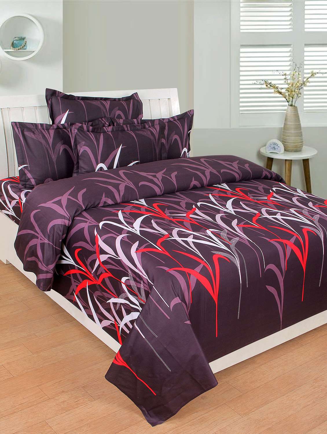 cotton bedsheet with 2 pillow covers