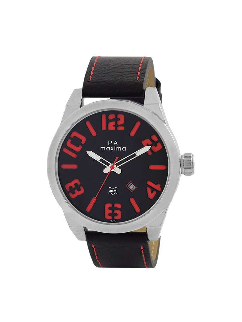 leatherette strap analog watch (49360lagi)