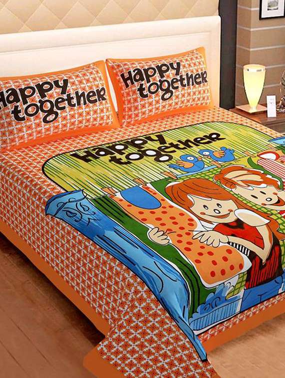 jaipuri cotton double bedsheet  with 2 pillow covers