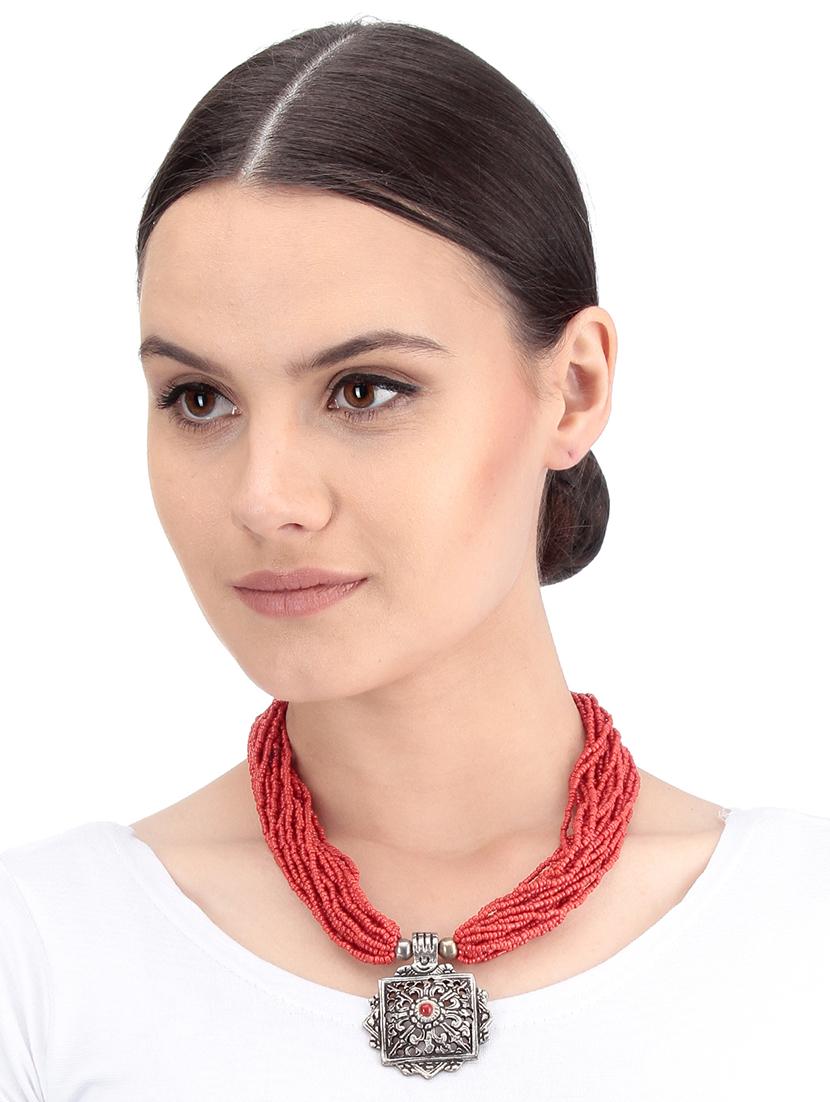 women ethnic daily wear designer beaded necklace - 16053571 - Standard Image - 3