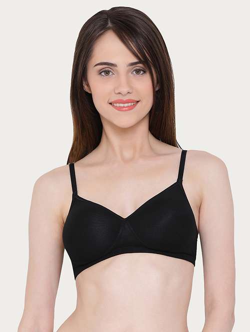 mesh panel solid bra - 16056010 -  Standard Image - 0