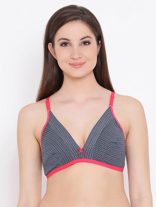 contrast seam plunge bra - 16056026 - Standard Image - 0