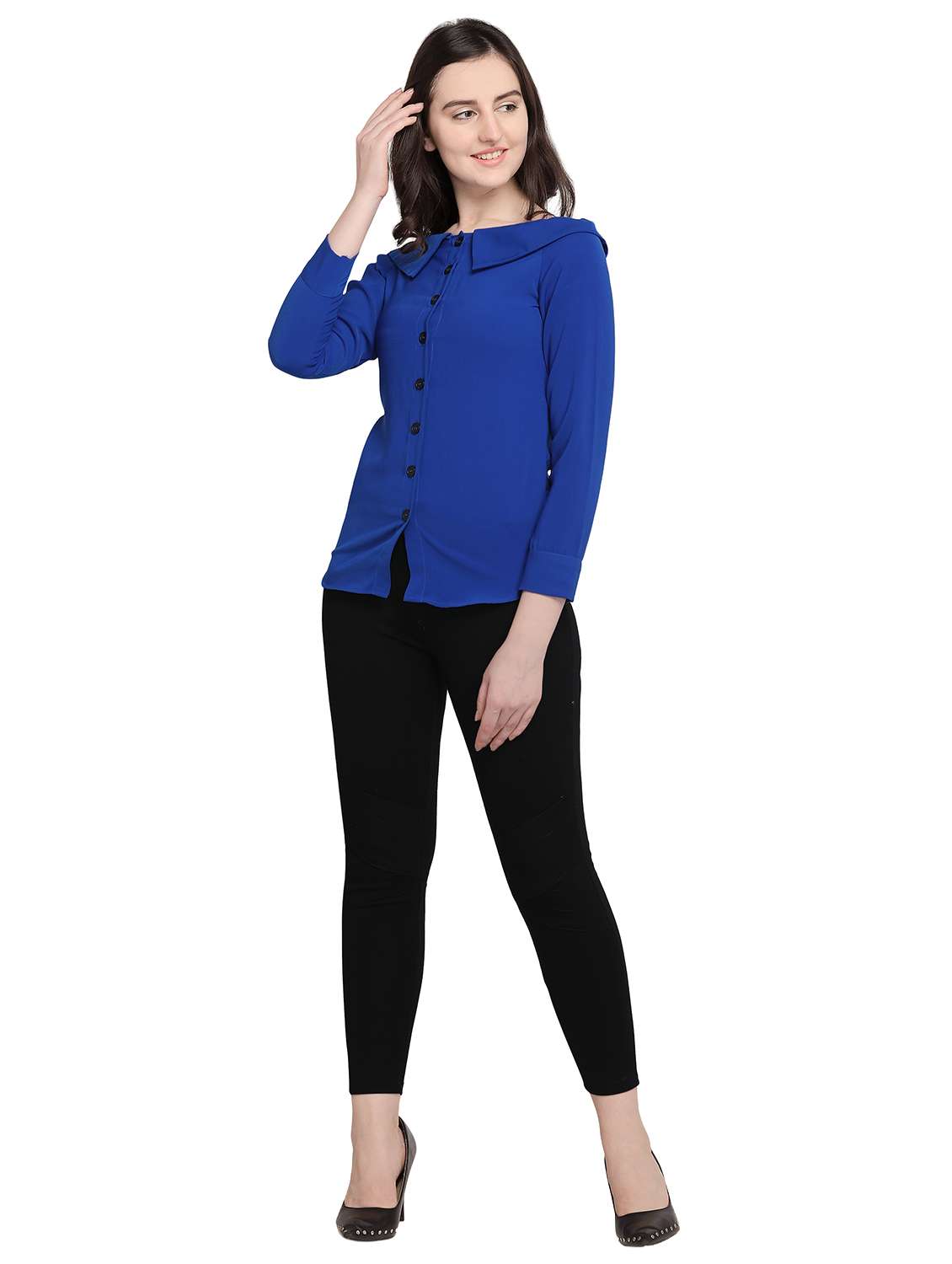 women's layered boat neck top - 16056644 -  Standard Image - 3