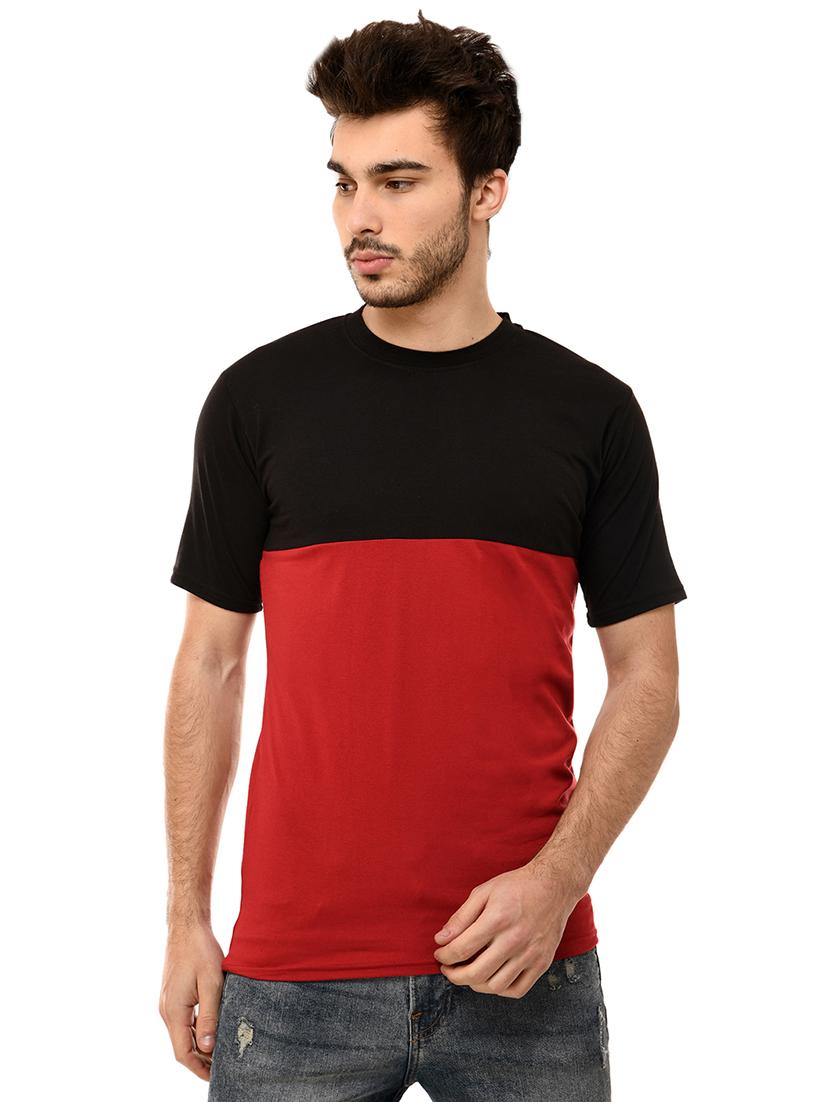 red color block t-shirt - 16062607 - Zoom Image - 0