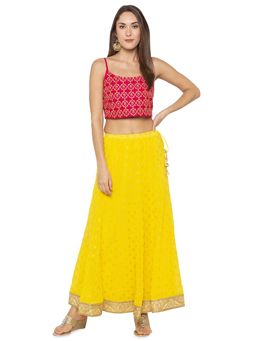 embroidered flared skirt - 16077864 - Standard Image - 3