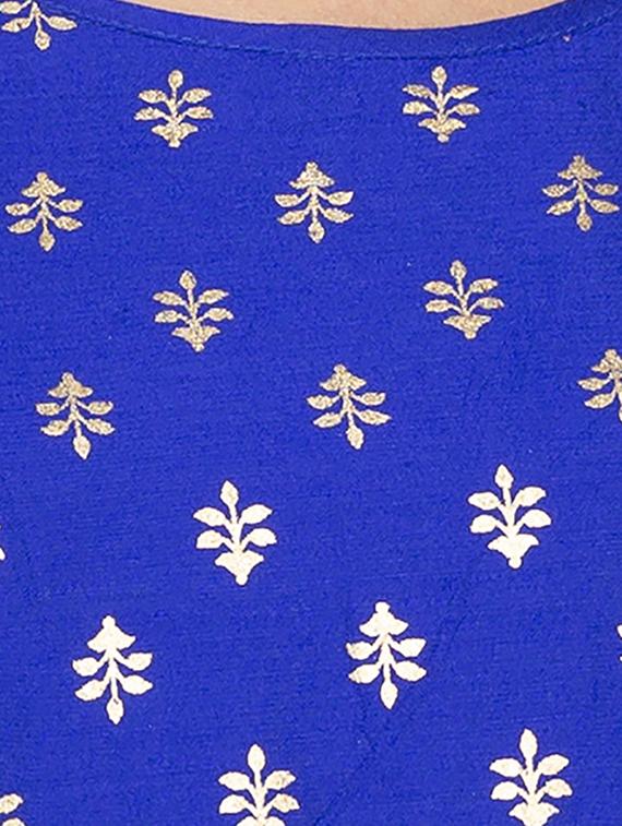 foil printed anarkali kurta - 16077911 - Standard Image - 3
