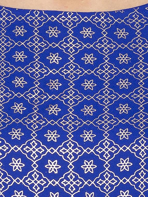 foil printed straight kurta - 16077952 - Standard Image - 3
