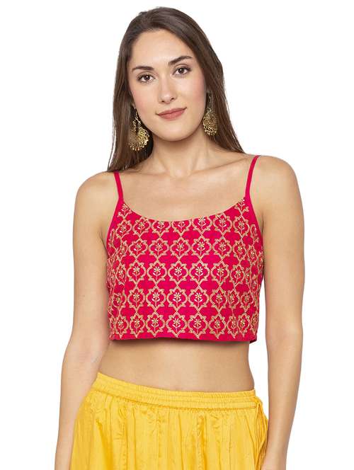 embroidered sleeveless blouse - 16077964 - Standard Image - 0