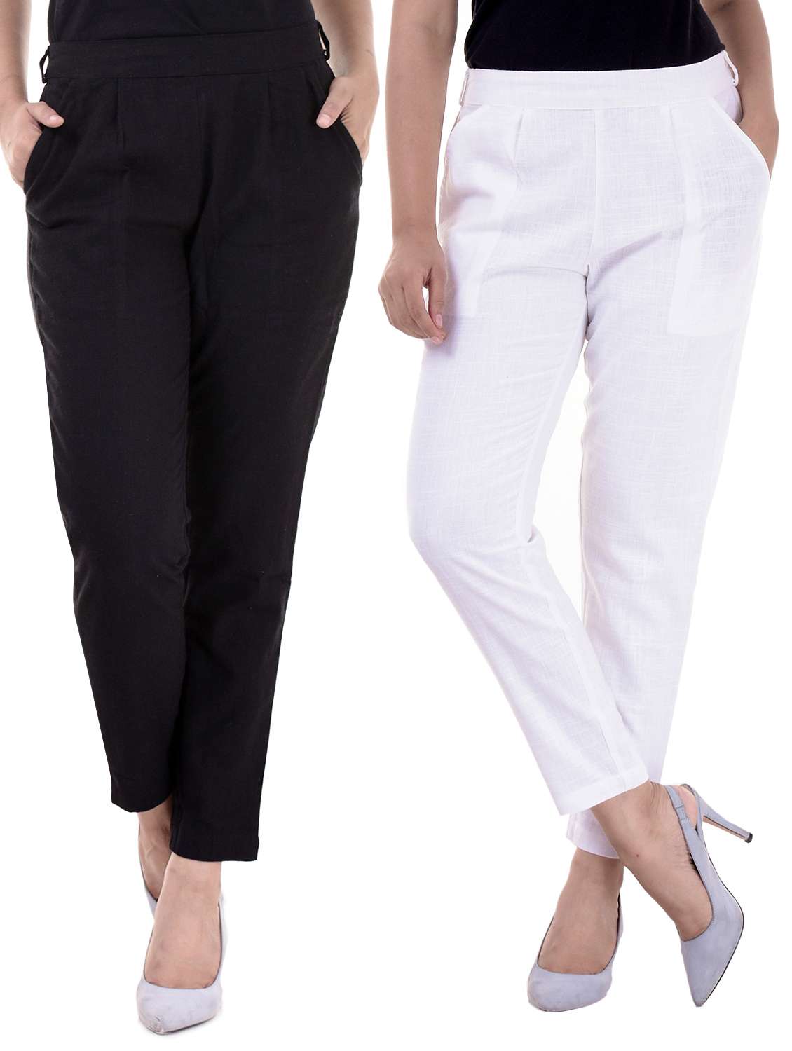 set of 2 pleat detail trouser - 16078001 - Zoom Image - 0