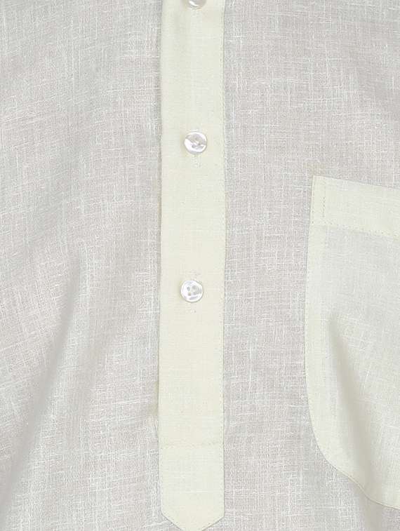 white cotton long kurta - 16079681 - Standard Image - 3