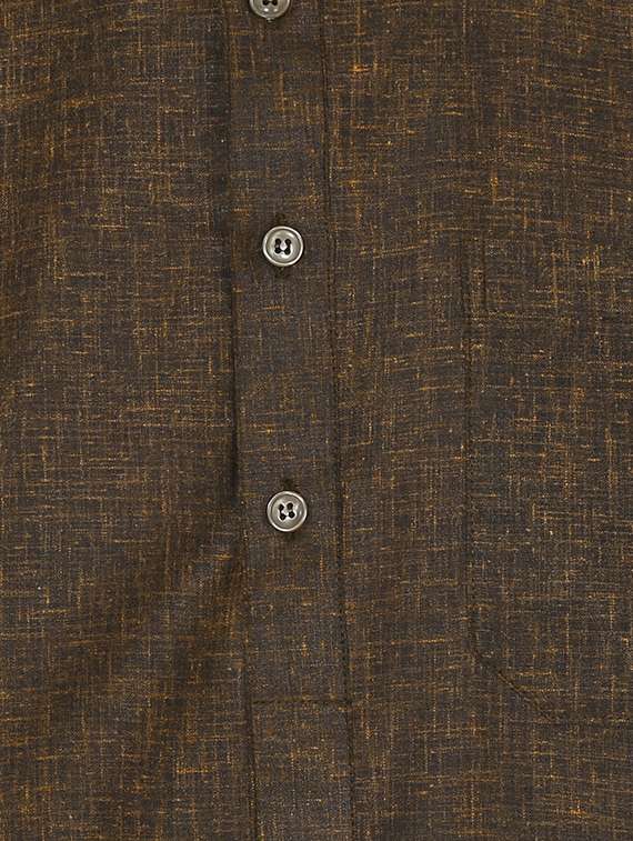 brown cotton long kurta - 16079730 - Standard Image - 3