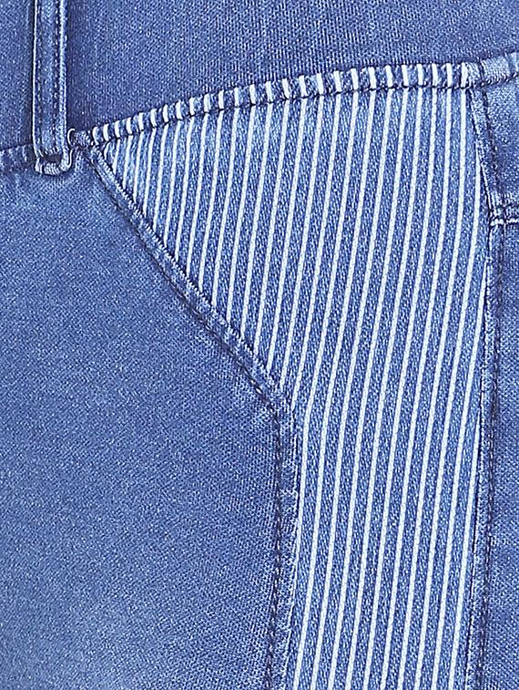 striped panel high rise capri - 16079735 - Standard Image - 3