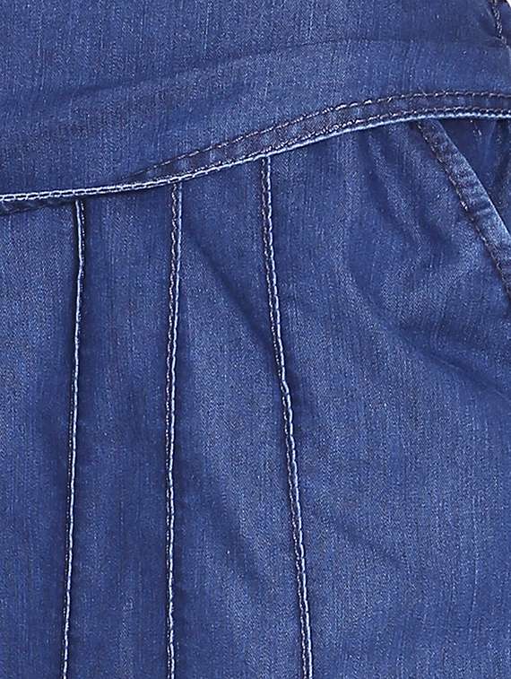 button detail flared palazzo - 16079741 -  Standard Image - 3