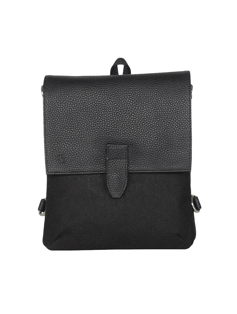 black leatherette (pu) fashion backpack - 16087435 - Zoom Image - 0