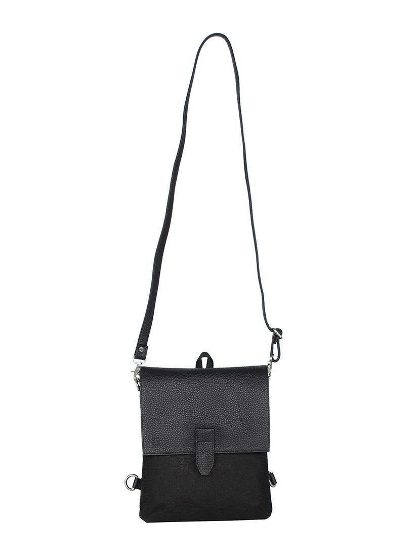 black leatherette (pu) fashion backpack - 16087435 - Standard Image - 3