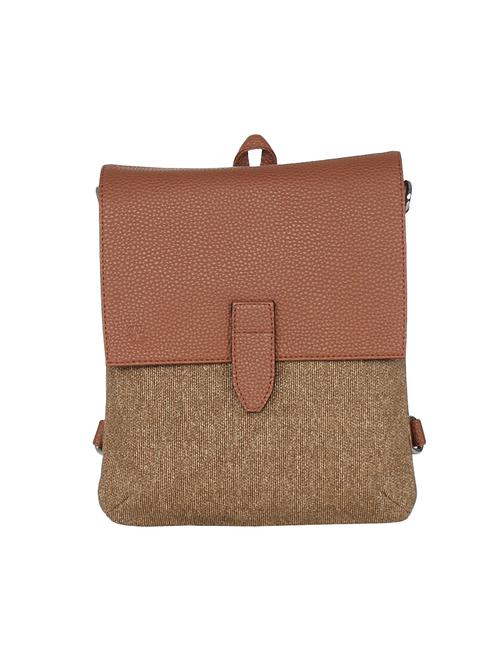 tan leatherette (pu) fashion backpack - 16087438 -  Standard Image - 0