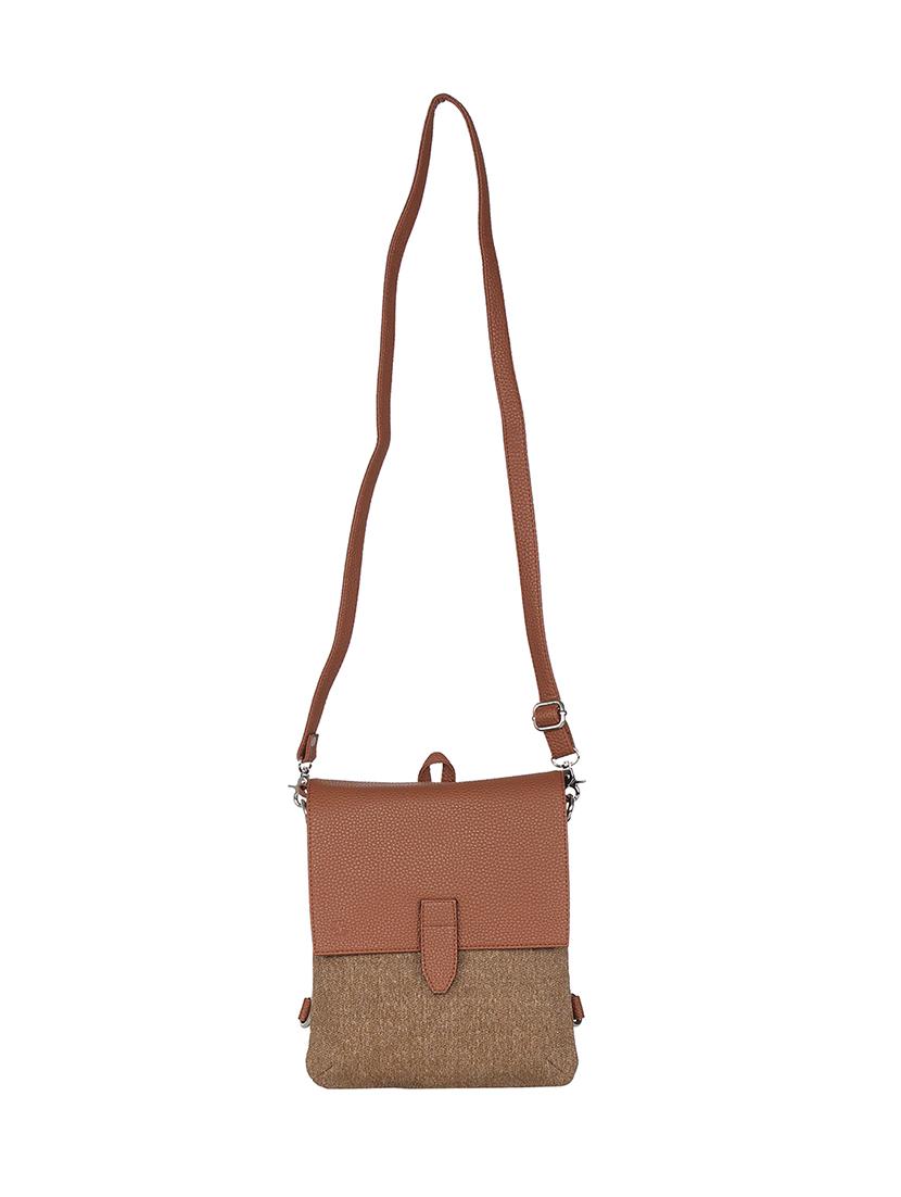 tan leatherette (pu) fashion backpack - 16087438 - Standard Image - 3