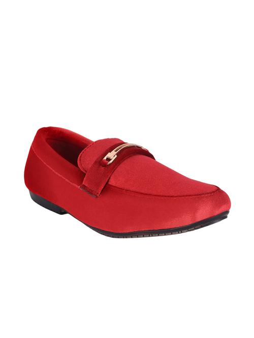 red fabric casual slip ons - 16088716 -  Standard Image - 0