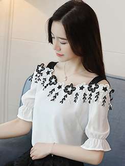 laced cold shoulder top