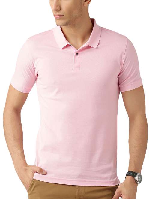 pink solid polo t-shirt - 16091008 -  Standard Image - 0