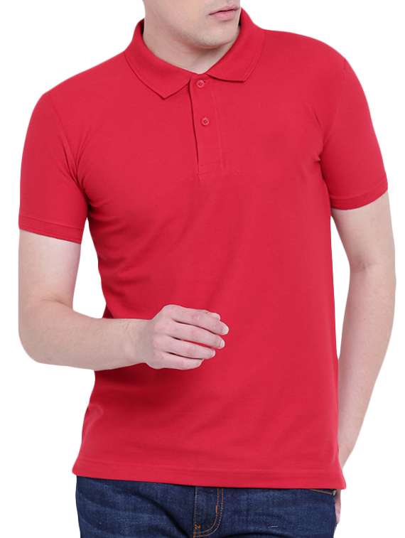 red solid polo t-shirt