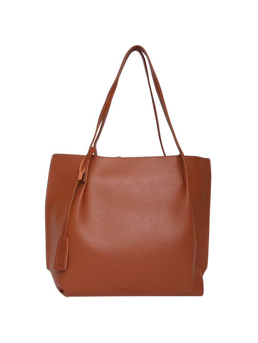brown suede handbag