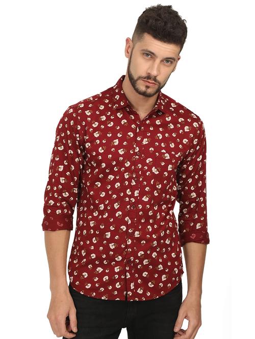 red floral printed casual shirt - 16094343 -  Standard Image - 0