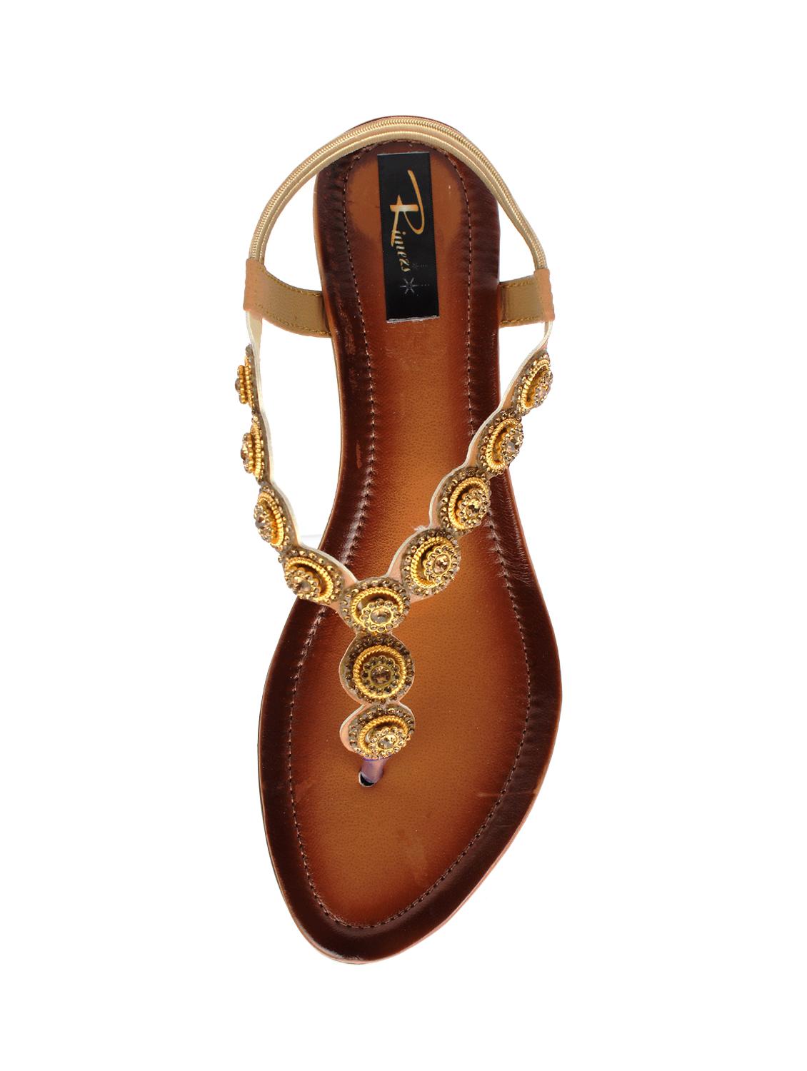 beige leatherette slip on sandals - 16095992 - Standard Image - 3