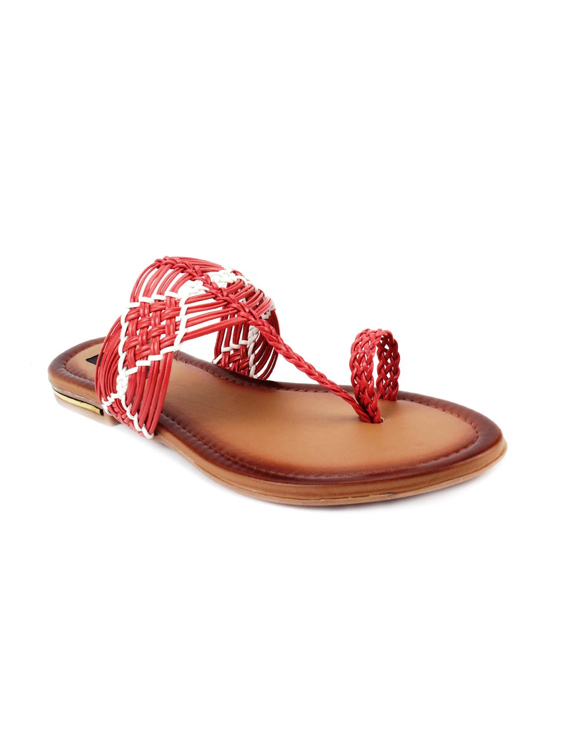 pink leatherette slip on sandals - 16096006 -  Zoom Image - 0